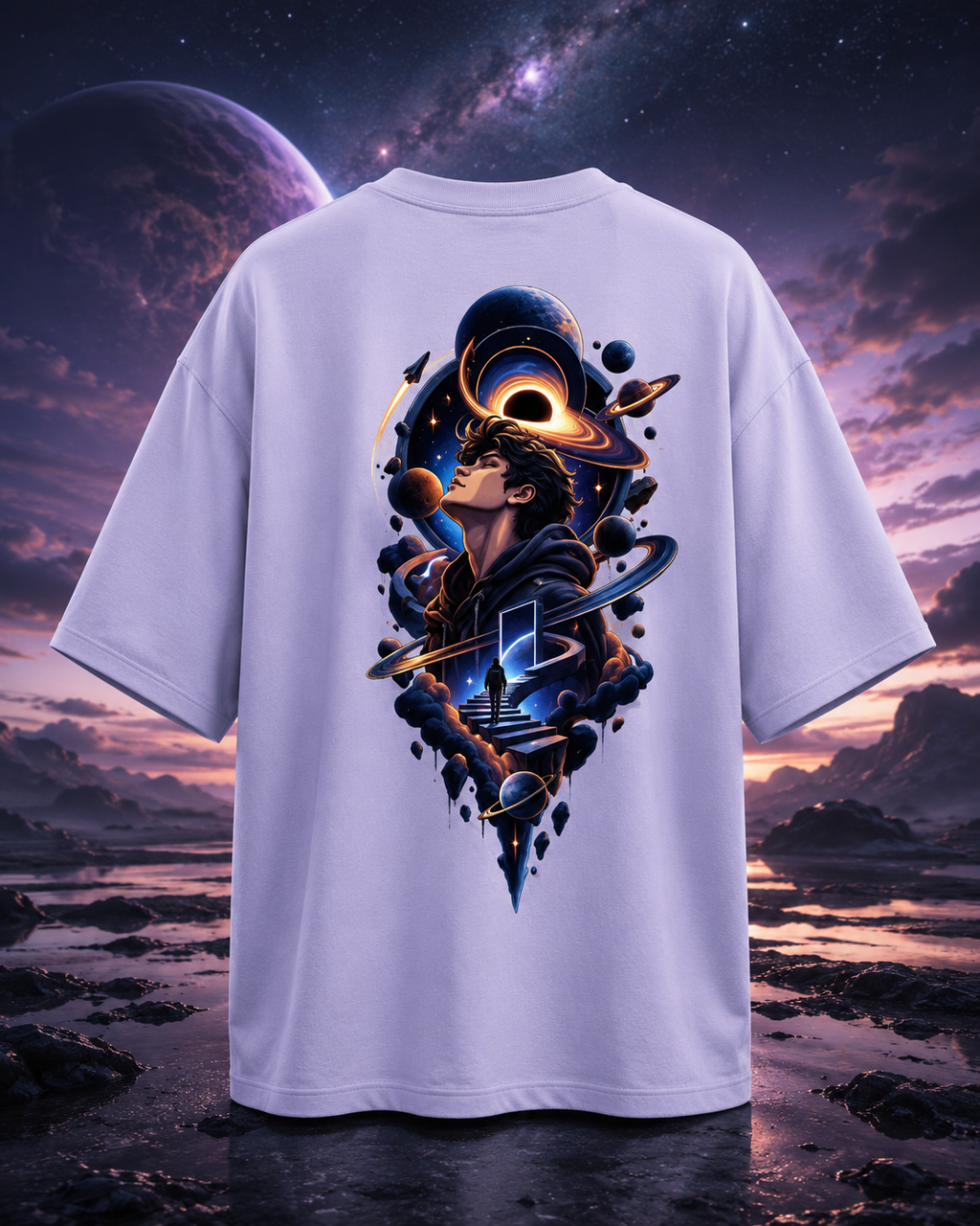 Space Illusion Iconic Unisex Oversized Standard T-Shirt