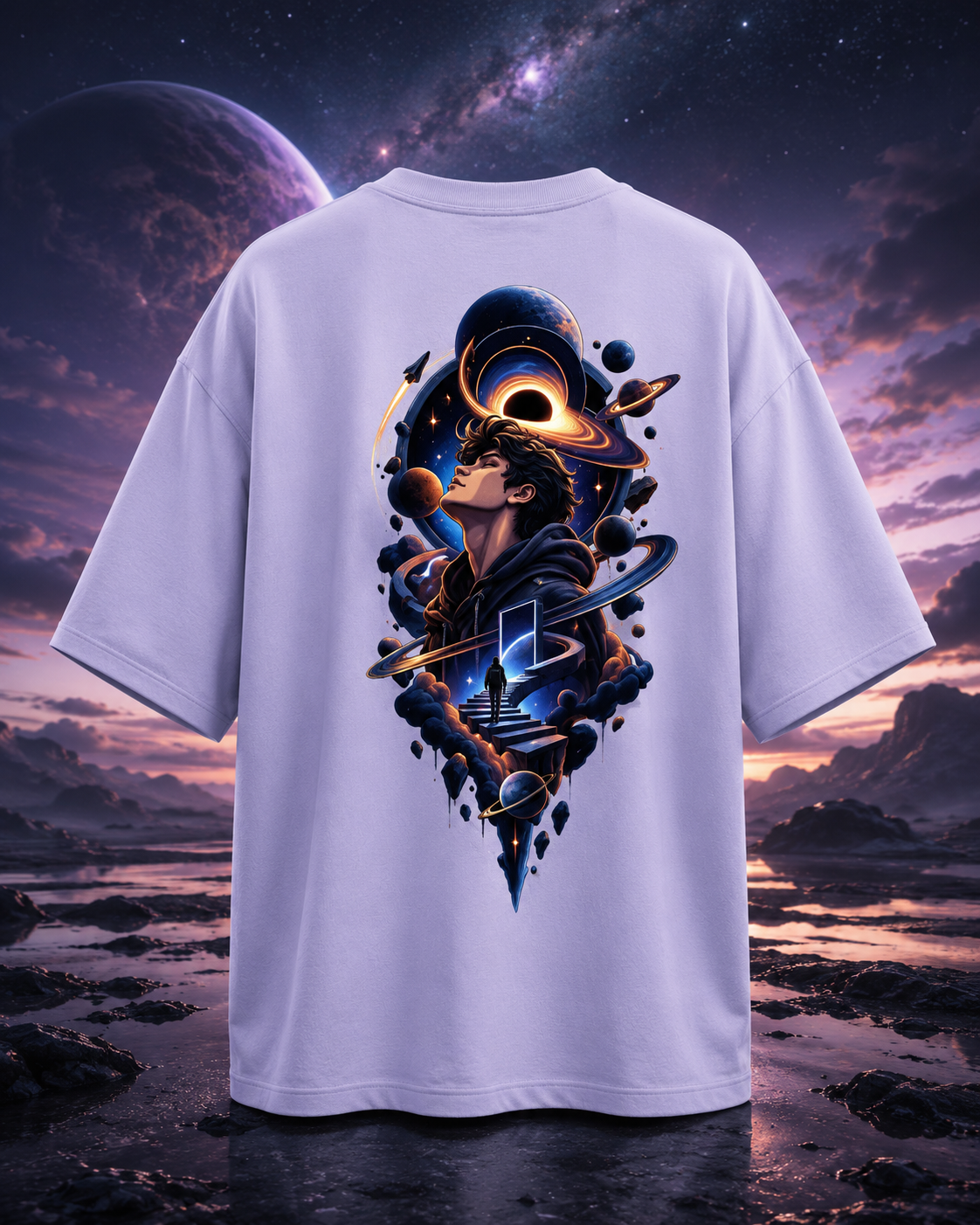 Space Illusion Iconic Unisex Oversized Standard T-Shirt