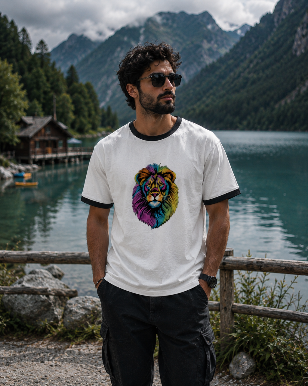 Leo cosmic Unisex Ringer T-Shirt
