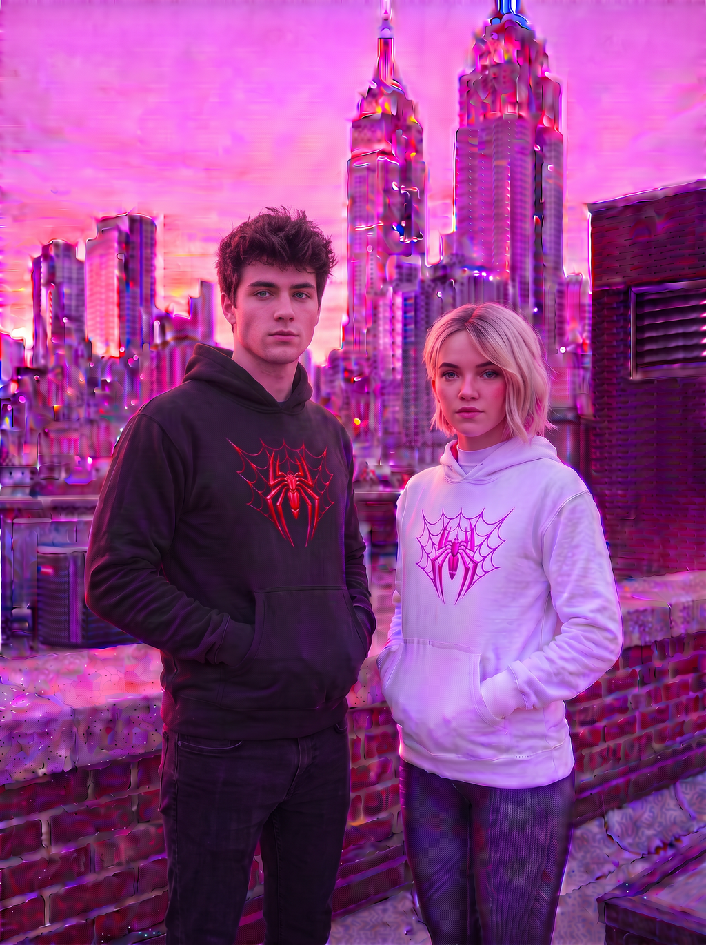 Spider Girl Symbolic Unisex Pullover Hoodie