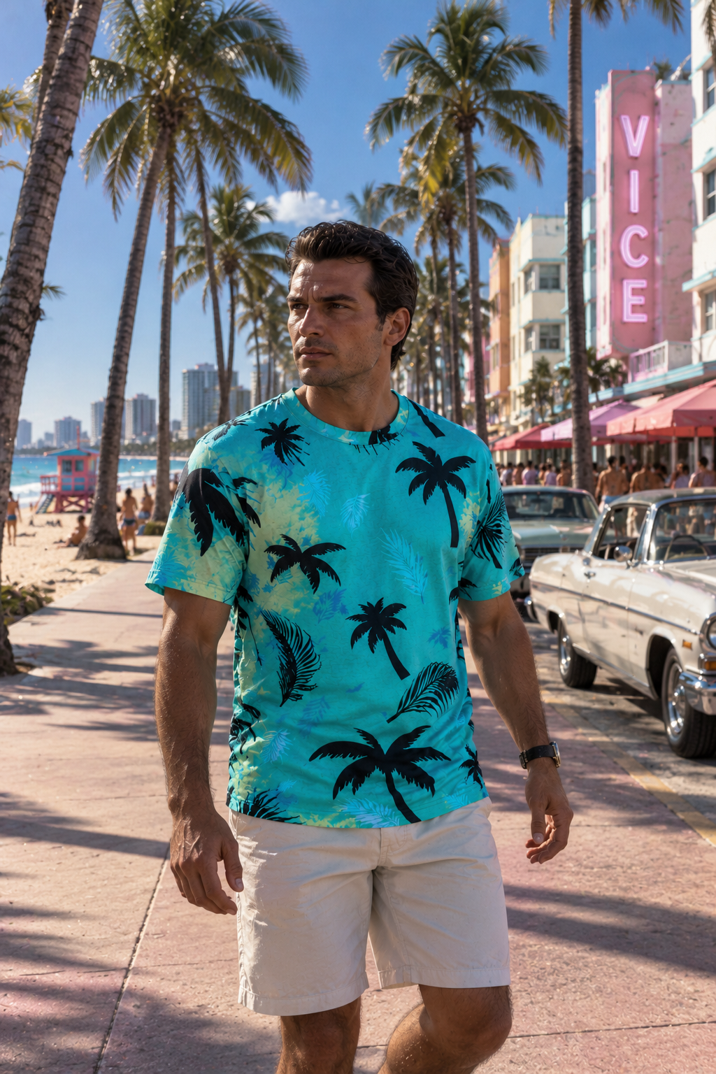 Gta Vice City Classic Unisex AOP T-Shirt